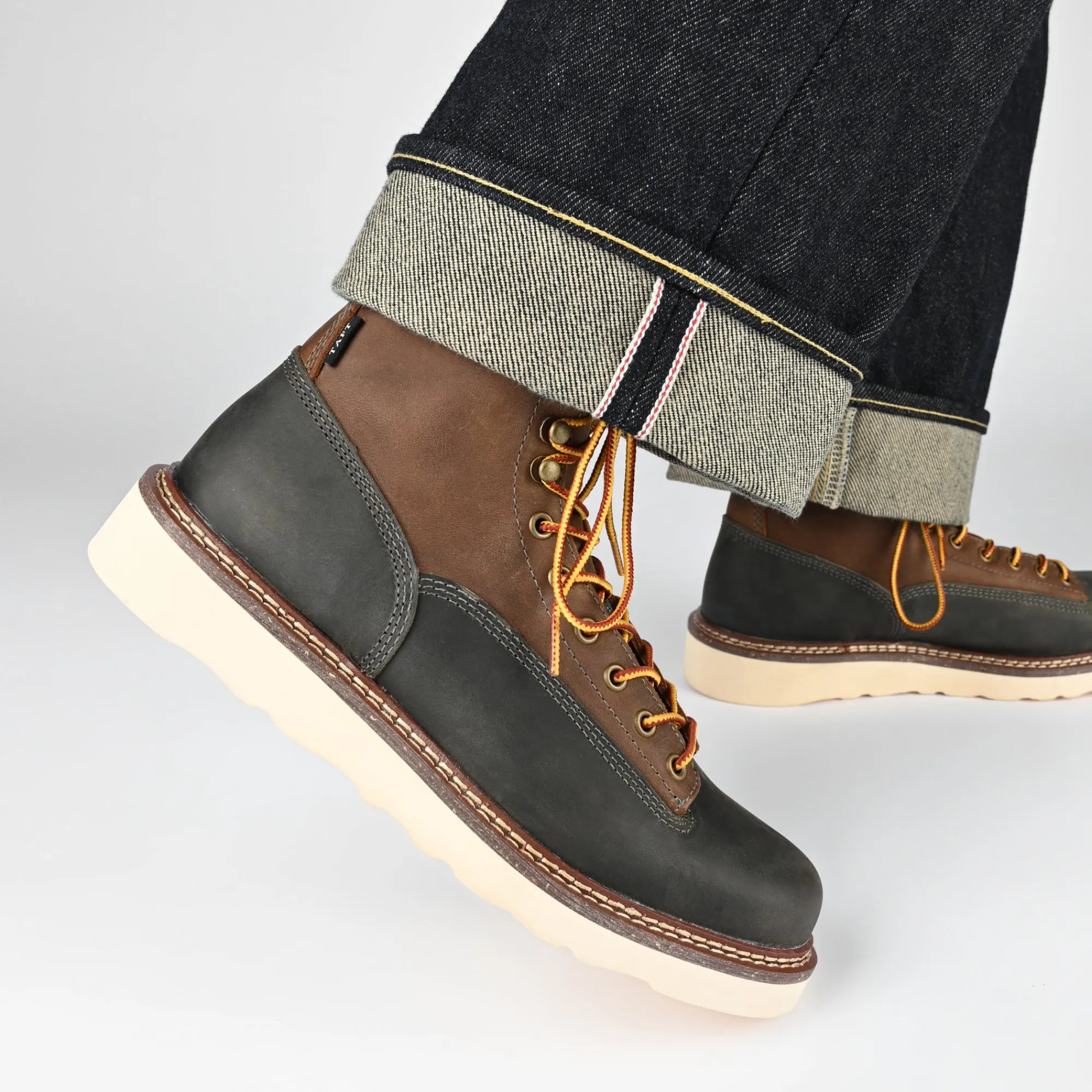 Cheap TAFT Model 001 Boot In Blue/Brown