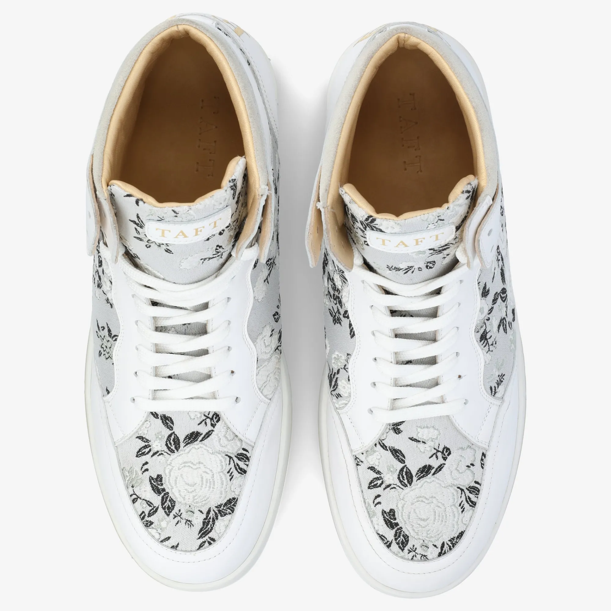 New TAFT Rapido Mens White High Tops - Eden Blanc |