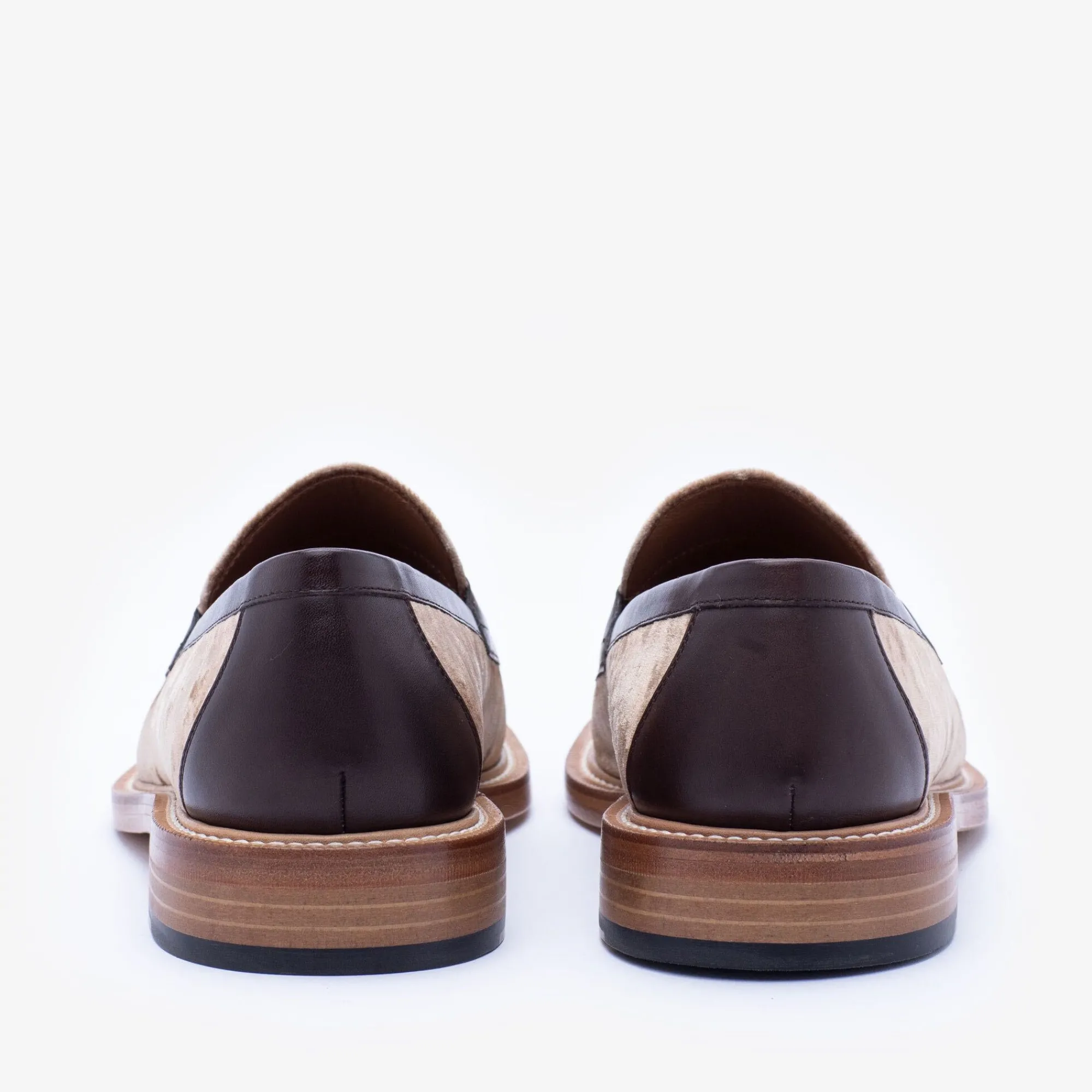 Sale TAFT The Fitz Loafer In Champagne - Velvet Loafers |