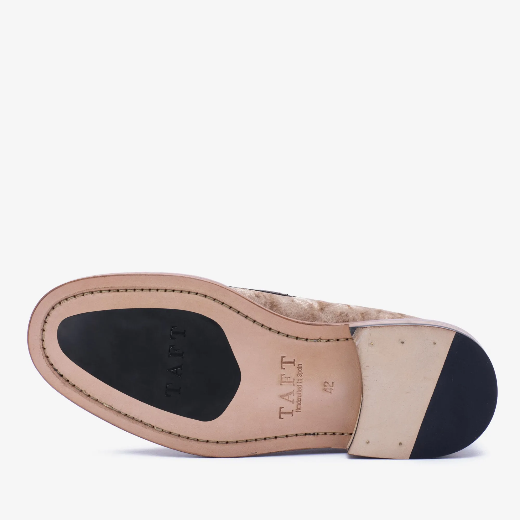 Sale TAFT The Fitz Loafer In Champagne - Velvet Loafers |