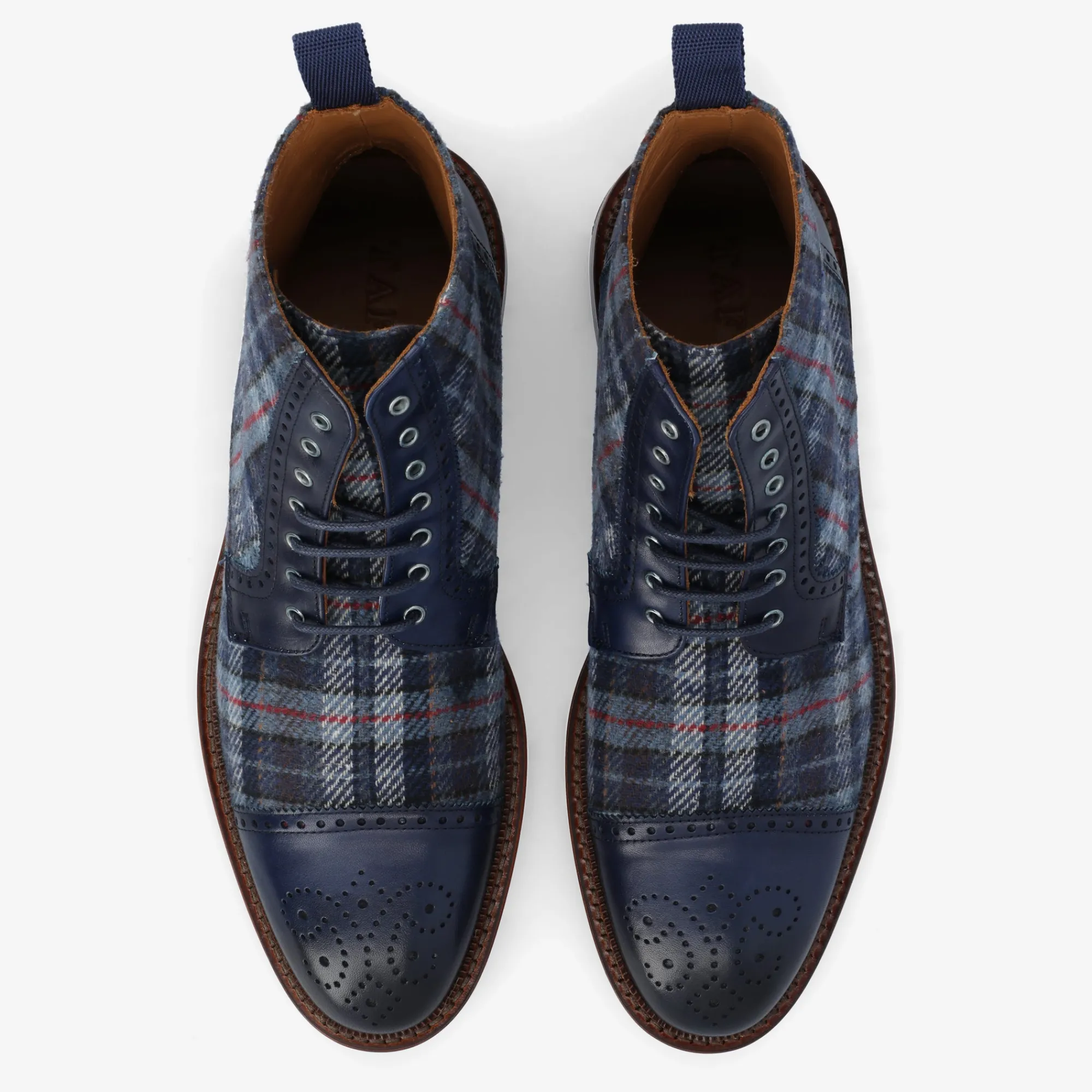 Fashion TAFT The Hamilton Boot In Blue Plaid |
