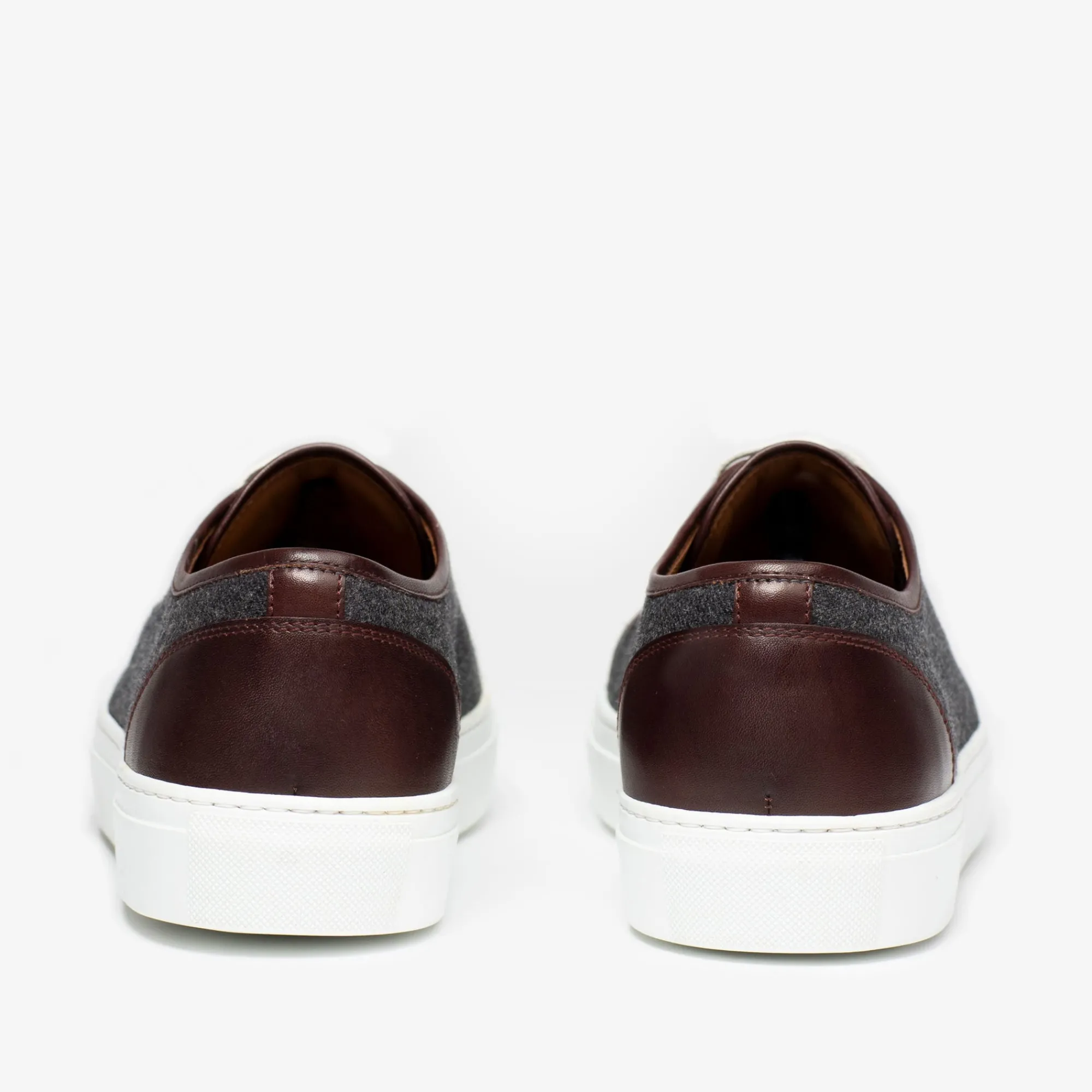 Store TAFT The Jack Sneaker In Grey/Oxblood - Wool Sneakers |