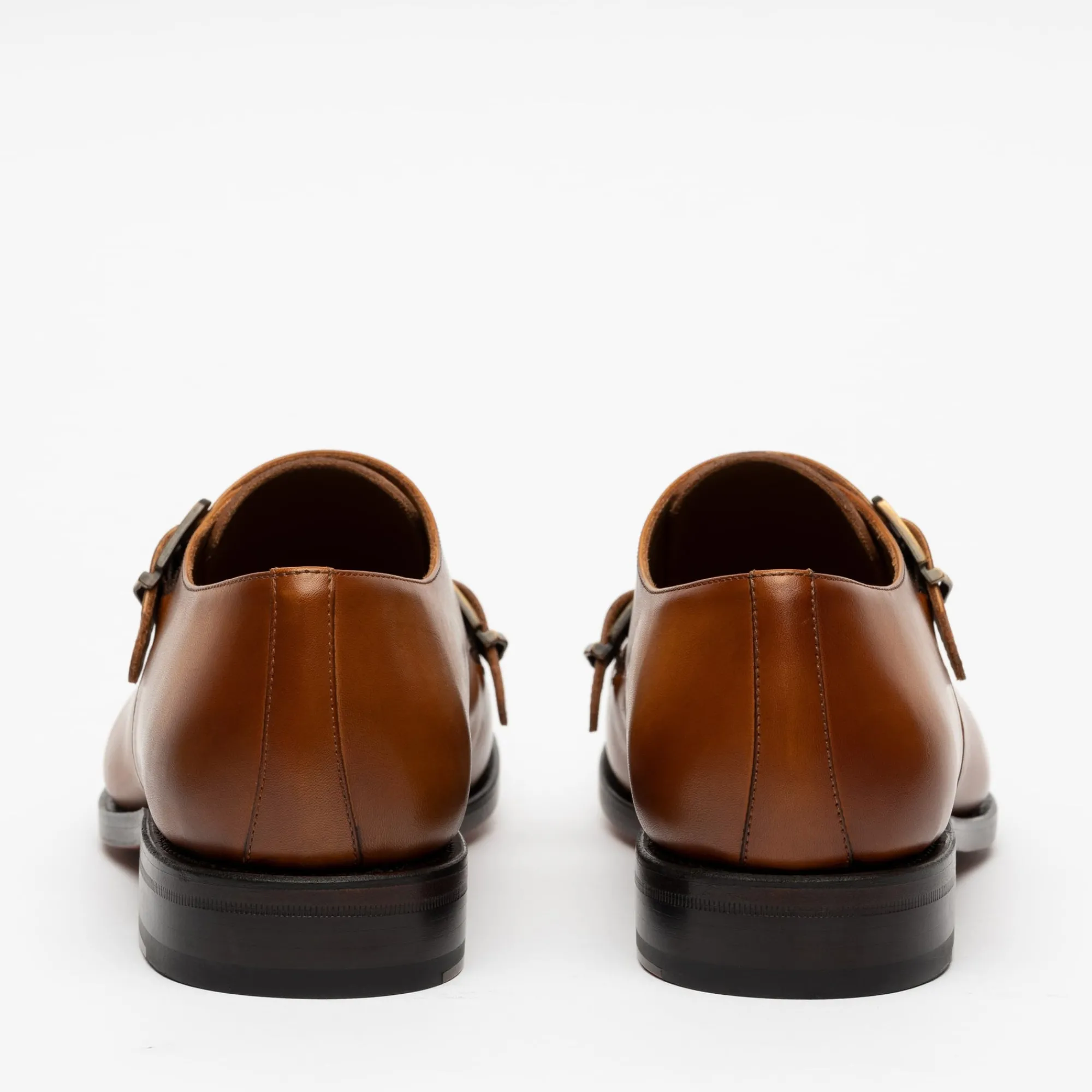 Clearance TAFT The Prince Shoe In Honey - Double Monk Strap |