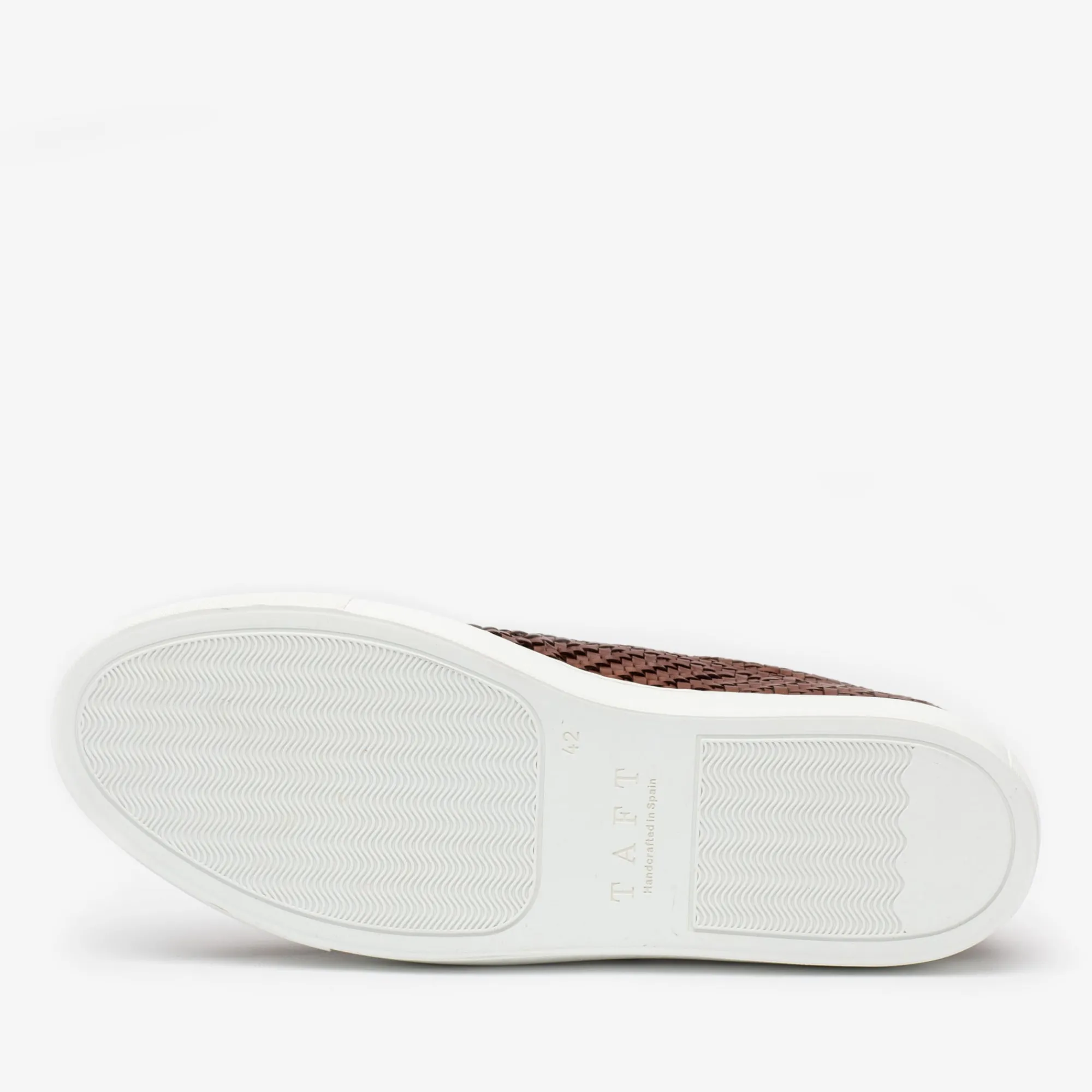 Store TAFT The Sneaker In Woven Brown Leather |
