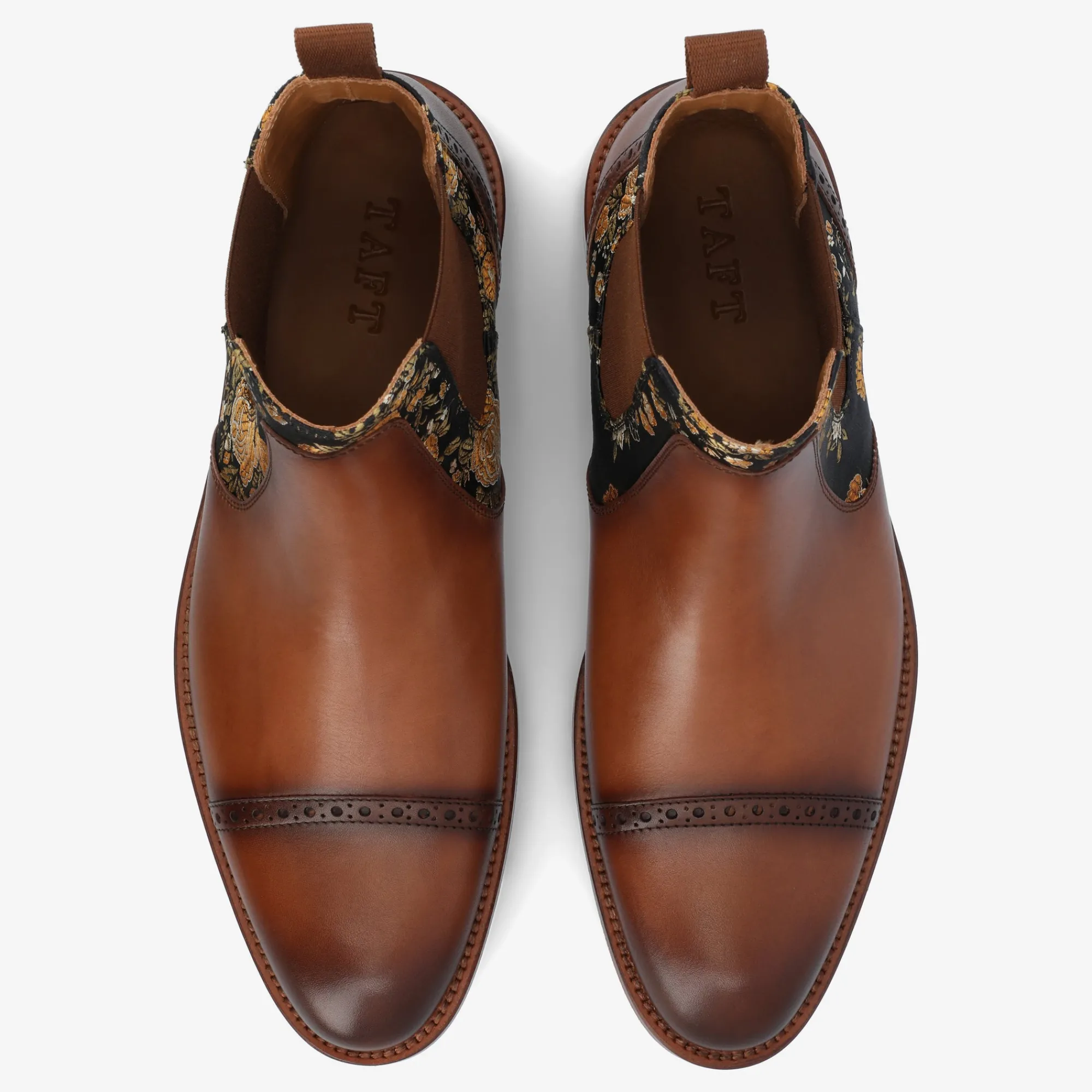 Hot TAFT Valencia Brown Leather Chelsea Boots - Eden |